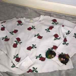 Girls forever 21 rose shirt